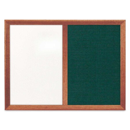 United Visual Products Enclosed Corkboard, 1 Door, 72"x36", 4" Fra UV3418-WHITE-PUMICE